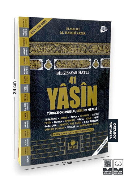 Merve Yayınları Kabe Model Yasini Şerif Türkçe Okunuşlu ve Mealli Orta Boy 19...