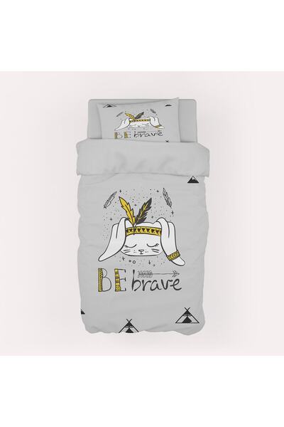 MEKTA HOME Gray Brave Cotton Duvet Cover Set Mktnt-012
