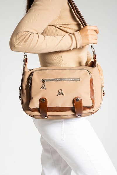 Getcho Melun Women's Mink Shoulder Bag and Crossbody Bag - Lined and Zippered Compartments, Adjustable Strap