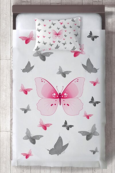 BAMBAŞKA MODA Bebek Ve Çocuk Odası Kelebekli Yatak Örtüsü Bmyö-033