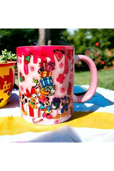 mug shop Mickey Mouse, Goffy, Donald Duck Tasarım Kupa Bardak