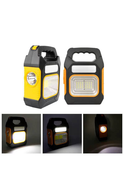 ROZIA Rozıa JY 978A Taşınabilir Güneş  Enerjili Flaş Feneri 3 Modlu Kamp Fene...