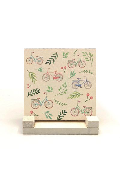 Sadrazam Suport de birou din piatră naturală imprimat vizual pentru biciclete olandeze 10x10 Krg-37