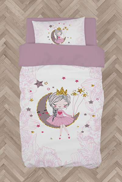 Generic Brand BABY AND KIDS ROOM Girl Sitting on the Moon Patterned Motif Duv...