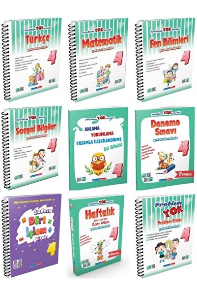 Salan Yayınları Salan 4. sınıf Problem Yok Set + sadece dört işlem kitabı