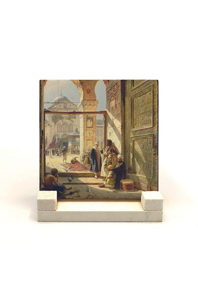 Sadrazam Emevi Mosque Door Printed Natural Stone Desktop 10x10 Krt-134