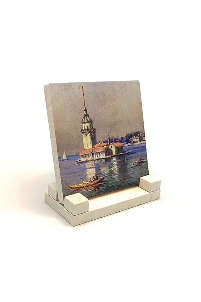 Sadrazam Maiden's Tower Printed Natural Stone Desktop 10x10 Krt-17