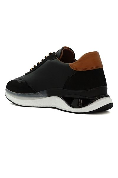 LETAO Men's Inner Outer Genuine Leather Extra Soft Foam Sole Sneaker Shoes