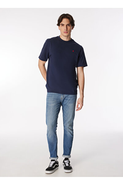 Jack & Jones Yuvarlak Yaka Lacivert Erkek T-Shirt RDDROAD CREW NECK TEE S/S NOOS