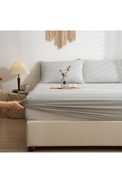 İzgi Concept Ranforce Fitted Sheet Cotton Fitted Sheet + 25CM Depth Size and Color Options Single / Double