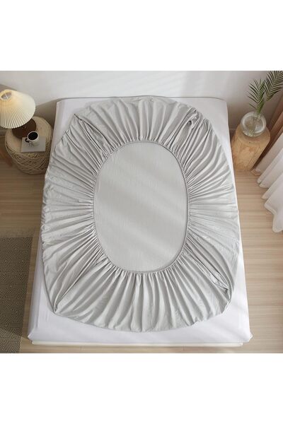 İzgi Concept Ranforce Fitted Sheet Cotton Fitted Sheet + 25CM Depth Size and Color Options Single / Double