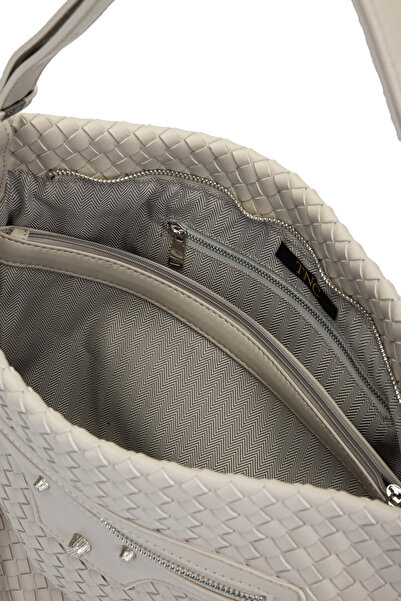 Tamer Tanca Beige Vegan Women's Shoulder Bag