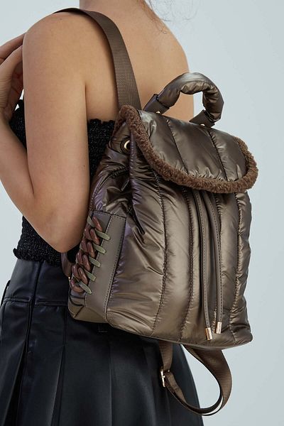 Tamer Tanca Women's Textile Brown Backpack