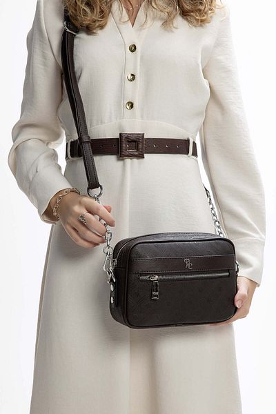 Tamer Tanca Women's Vegan Brown Messenger Bag