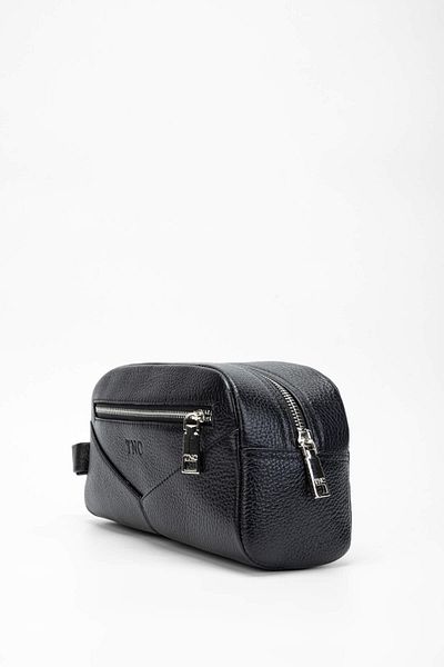 Tamer Tanca Men's Genuine Leather Black Shaving Bag