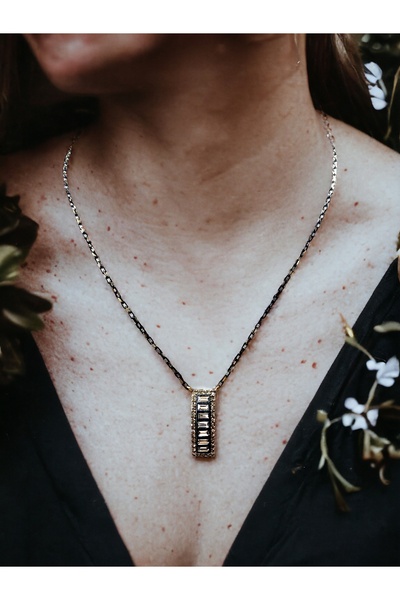 FAYRA ACCESSORIES Elmas Montür Zirkon Taşlı Kolye