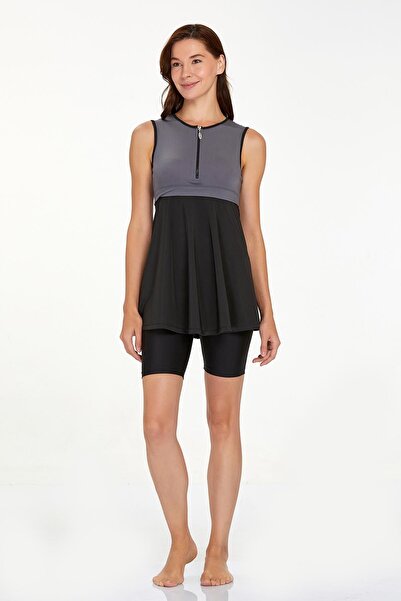 Remsa Mayo Zero Sleeve Semi Covered Swimsuit Arlet 3927 Anthracite