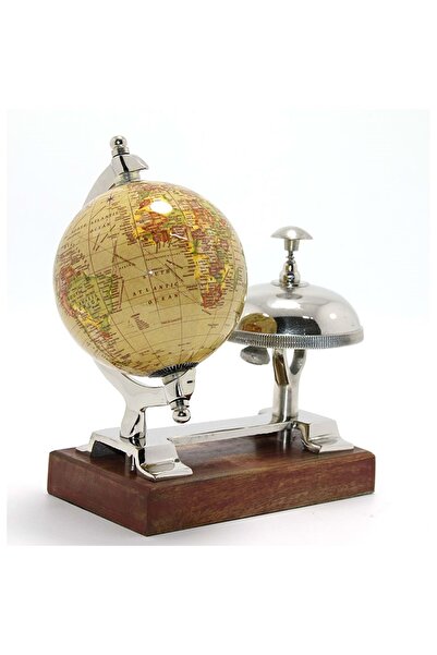Genel Markalar Mini Dünya Küre li Masa Çanı Resepsiyon zili 21cm
