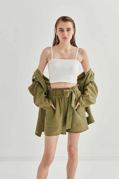Vitrin Strappy Crop Cotton Undershirt