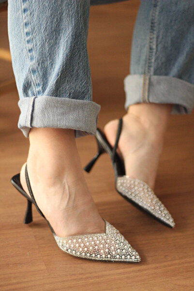 Rainon Store Satin Women's Heeled Shoes - Black