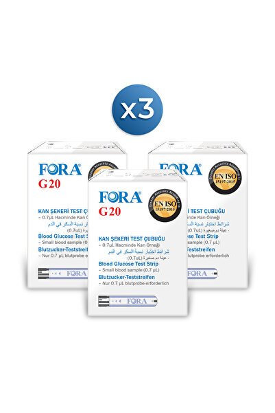 FORA G20 Şeker Diabet Ölçüm 50 Strip x 3Kutu