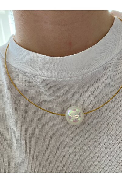 Pinery Jewels قلادة نسائية كبيرة الحجم من الفولاذ المقاوم للصدأ مقاومة للتشويه مع اللؤلؤ