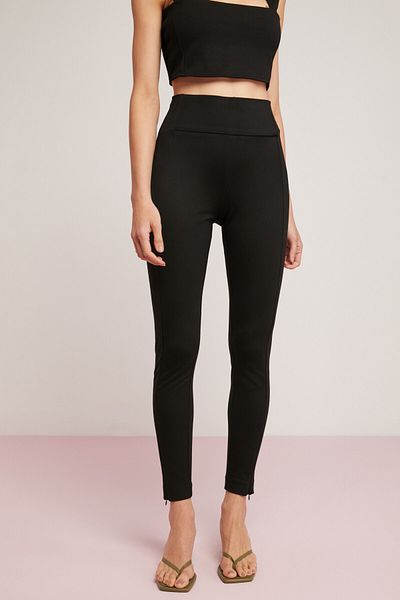 ETHIQUET Olga Women's - High Waist Elastane Leg, Elastic Black Tights