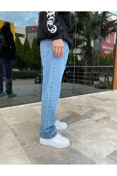 çerme Blugi largi de culoare orj