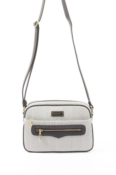 Silver Polo Siyah Beyaz - Siyah SP491 Kadın Çapraz Çanta