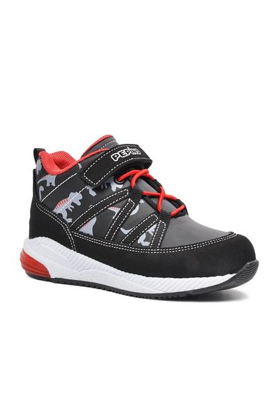 pepino Davis Black Red Velcro Boys Boots Μαύρο κόκκινο