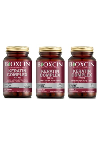 Bioxcin Keratin Complex 60 Tablets Food Supplement - 3 Boxes