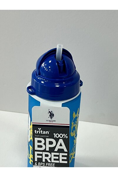 Polo Licensed 400ml BPA-Free Matte Colored Water Bottle with Straw