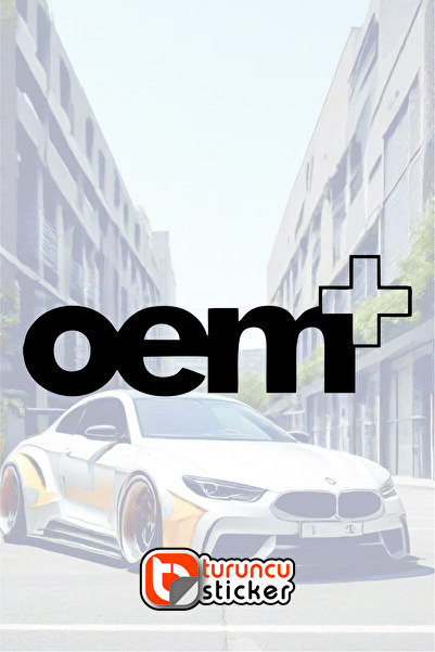 Turuncu Sticker OEM+ - OEM Plus حروف السيارة - ملصق زجاجي للدراجة النارية 20 ...