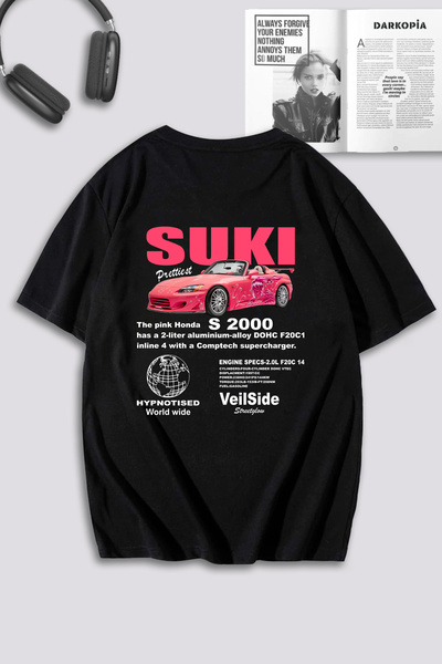 macklin Unisex Kadın Erkek Hızlı ve Öfkeli Bullet & Suki SIRT Baskılı Özel Ta...