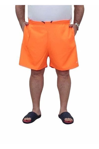 Starbattal Orange Plus Size Classic Swim Shorts - 23677