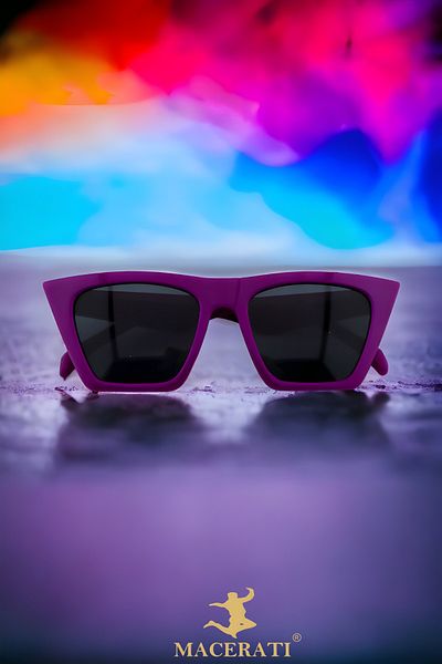 MACERATİ Cat Eye 0-10 Years Old Purple Children's Sunglasses