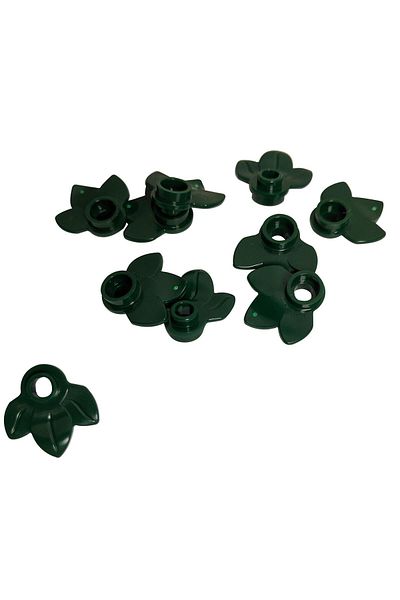 LEGO Accessory Custom Minifigure Plant Leaves Dark Green Leaf Plant 4 Pieces to Send