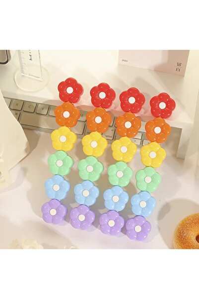 Modellino 6'lı Çiçek Şeklinde Fosforlu Kalem 1 Adet