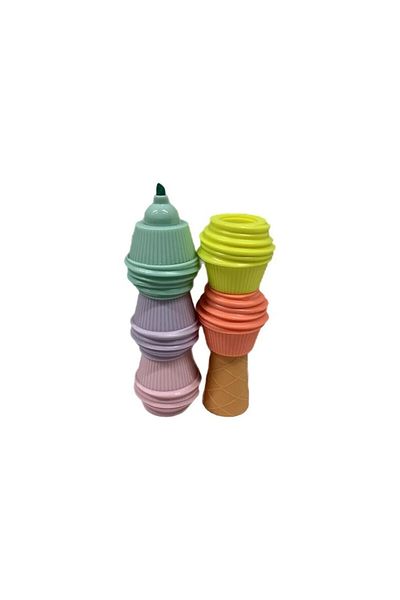 Modellino 6-Piece Cupcake Shaped Pastel Colors Highlighter - 1 Piece