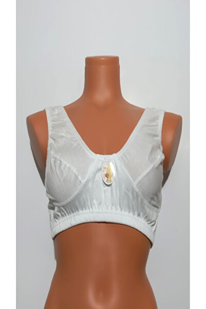 Liza Kadın Pamuklu Anne Yarım Atlet Sütyen Beyaz Dolgusuz, Balensiz Eastern She