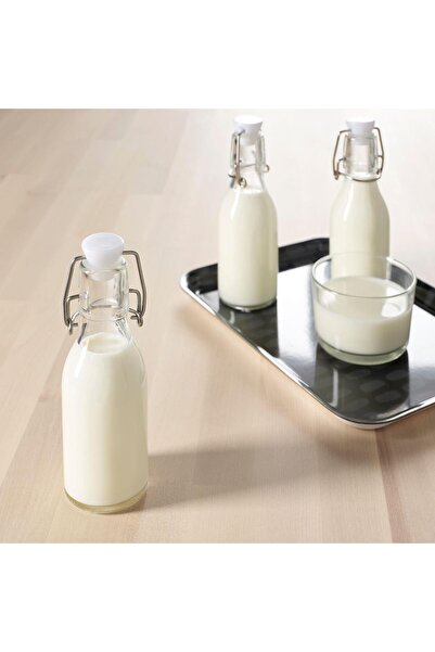 IKEA 3 Adet Cam-Vakumlu Su Şişesi MeridyenDukkan 15 cl Sos-Yağ Şişesi