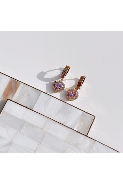 Vesce Atelier Heart water Steel earrings
