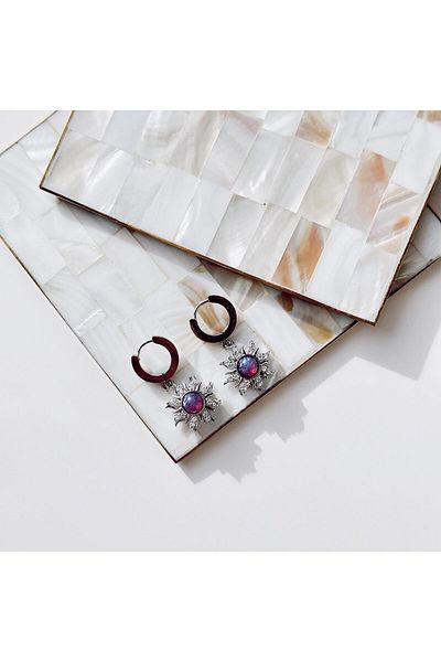Vesce Atelier Poppy Steel earrings