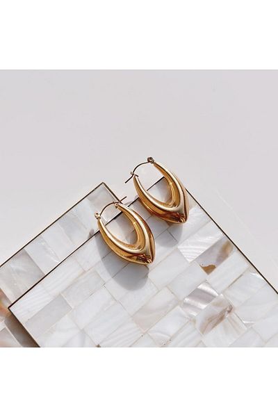 Vesce Atelier Plis Steel earrings