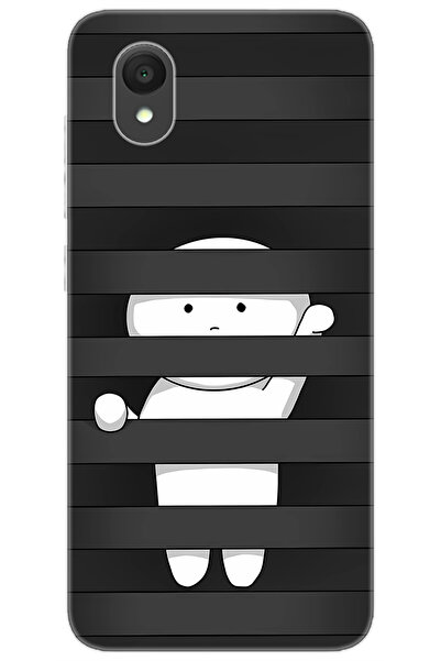 Alcatel 1 2021 (5033F) Compatible Sheath Pattern Printed Silicone Stored Character NGO:665 CP-eHxkJje