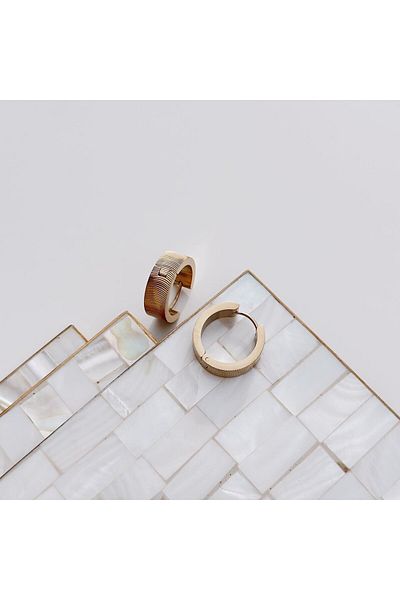 Vesce Atelier Chic gold Steel earrings
