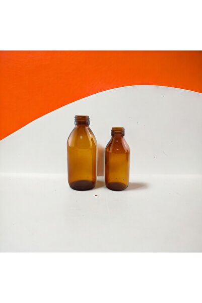 Binbirdemet Set de sticle din sticlă medie Amber, 2 bucăți