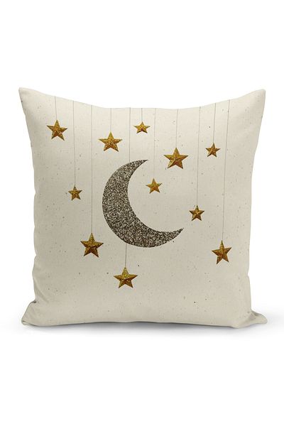 Bertille Home Ramadan Series Double Sided Digital Printed 4-Piece Throw Pillow Case Set (Ramadan Cushion Cover Set)