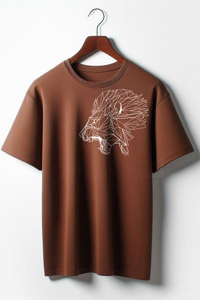 Vordevia Μπλουζάκι Unisex με στάμπα Lion Crew Neck Oversize