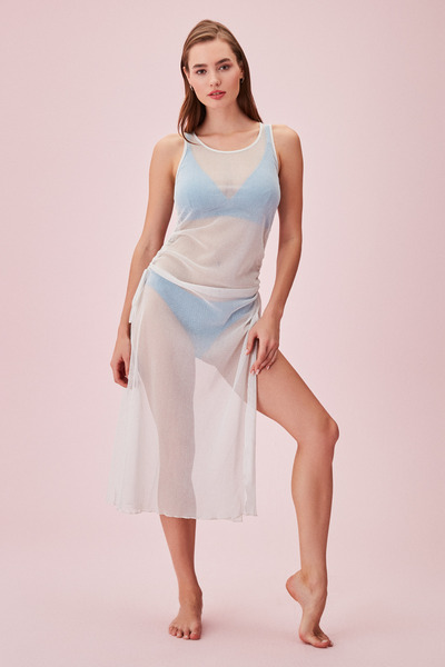 SUWEN Tylové plážové šaty